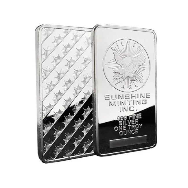 1 oz Sunshine Minting Silver Bar – .999 Fine Bullion