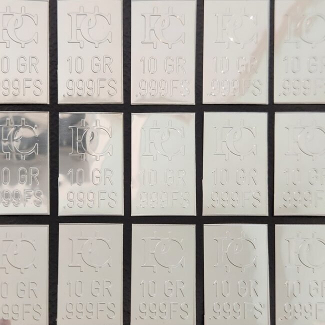 150 Grains .999 Silver Silver Bullion Silver Metal Bars 15 Pack Silver Stamps