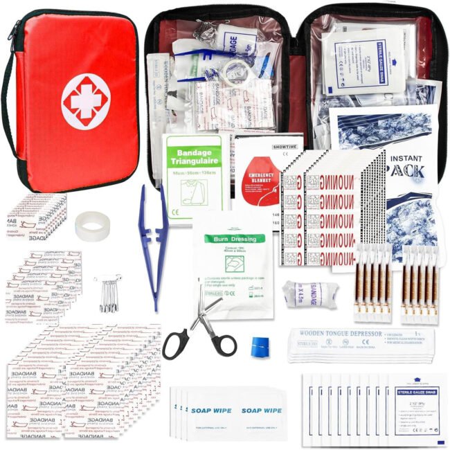 First Aid Kit 300PCS Car Home Camping Essentials Red  | School Supplies,Dorm Roo