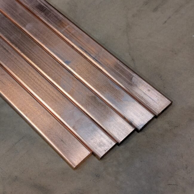 C110 Copper Bus Bar Flat Bar 1/4" x 1" x Just Under 24" Long Drop Stock