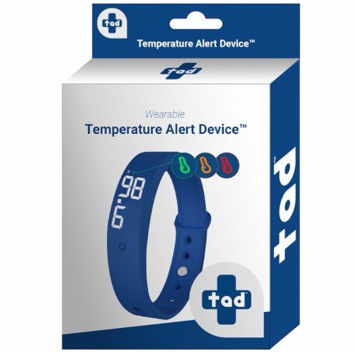 2 Wearable Digital Thermometer Temperature Monitor Alert Health & Safety Devices