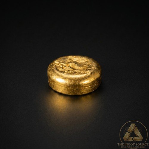 103 Grams Scrap Gold Bar For Gold Recovery Melted From PC Boards Pins Different
