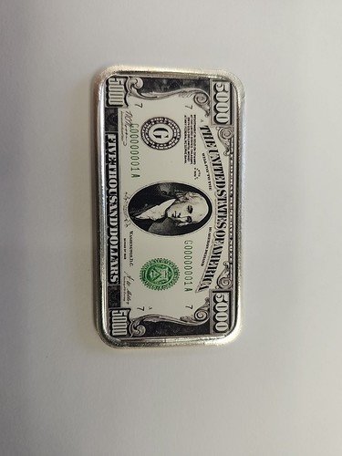 1oz Currency Bullion Silver Bar .999 Pure👌🔥🔥