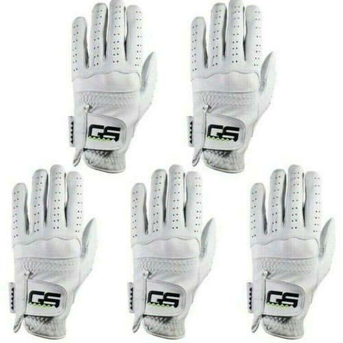 GS Golf Glove 100% PREMIUM New Men's Cabretta Leather! 5-Pack!