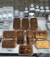 Dealers choice! LOT OF 200 X 1 oz RANDOM MIXED COPPER BARS .999