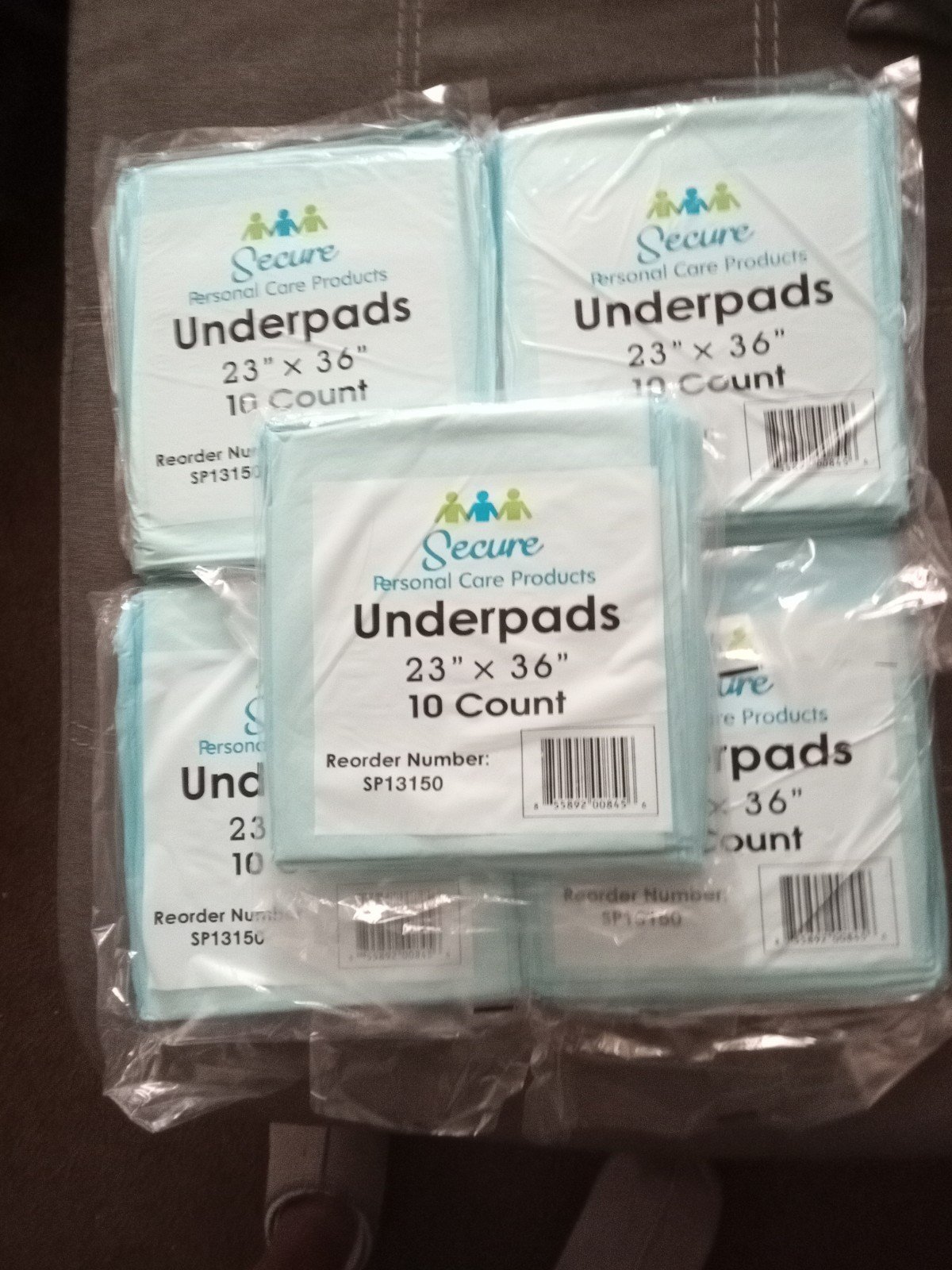 150 NEW Secure Personal Care Total Dry Underpads-23X36-Latex Free.