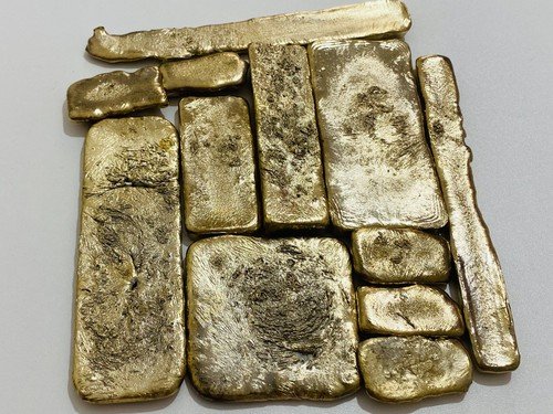 1000 Grams Scrap Gold Bar For Gold Recovery Melted Different Computer Coins Pins