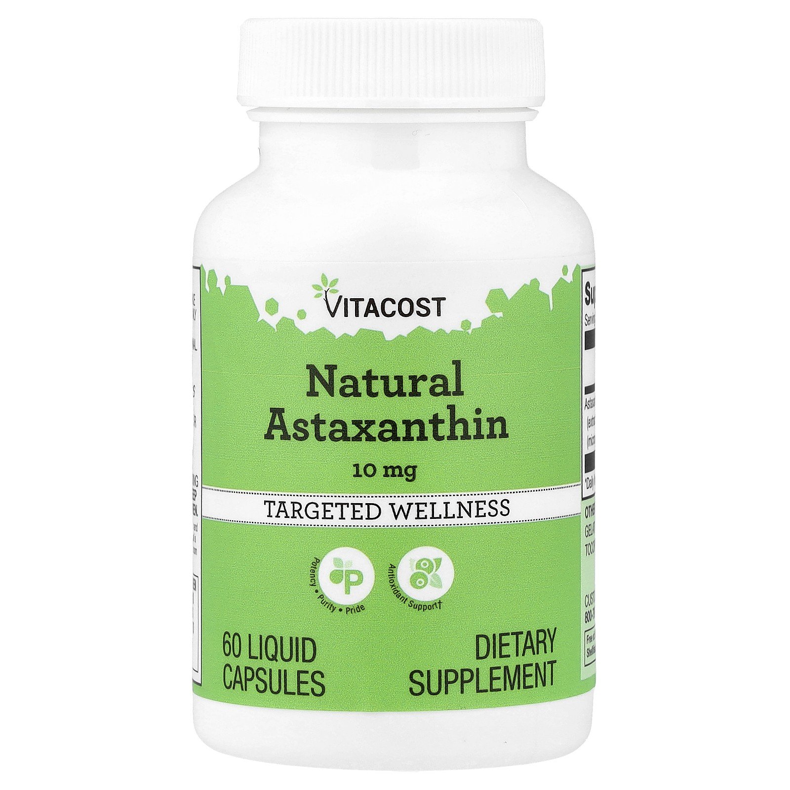 Natural Astaxanthin, 10 mg, 60 Liquid Capsules