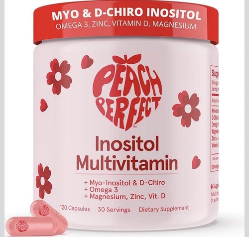 Peach Perfect Inositol Multivitamin, 120 Capsules//