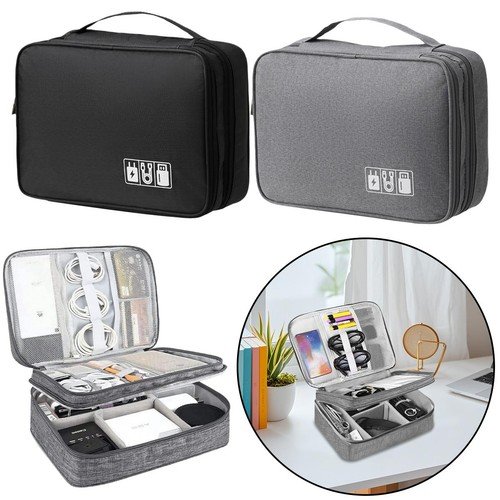 Large Capacity Oxford Fabric Travel Bag for Electronic Accessories and Cables