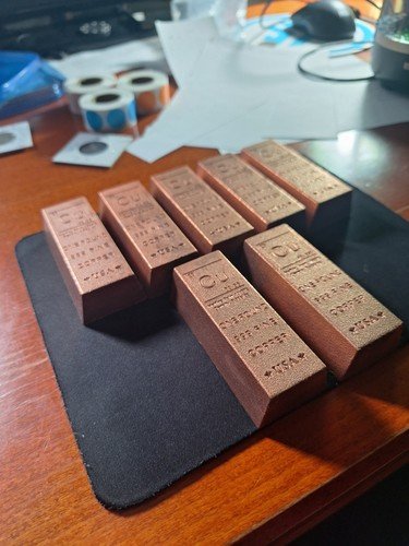 L@@K!! 1 Pound .999 PURE Copper Trapezoid  Element  Bar! L@@K!!