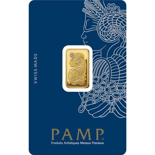 Pamp Suisse Lady Fortuna 5 Gram Gold Bar - Large Assay Card