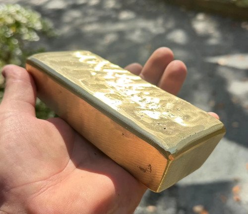 Solid Brass Ingot Bar - Total 5LB8OZ - 6LB+ - Hand Poured - Casting Jewelry