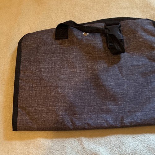 Gray Foldable Travel Organizer Bag with Multiple Compartments Portable Storage