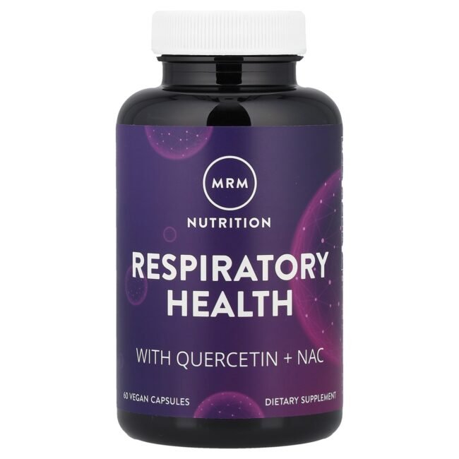 Respiratory Health with Quercetin + NAC, 60 Vegan Capsules