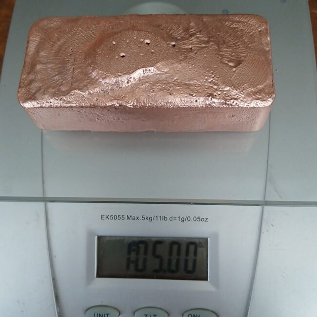 1 LB PURE SOLID COPPER BAR | Hand-Poured | Investment Grade | USA Made