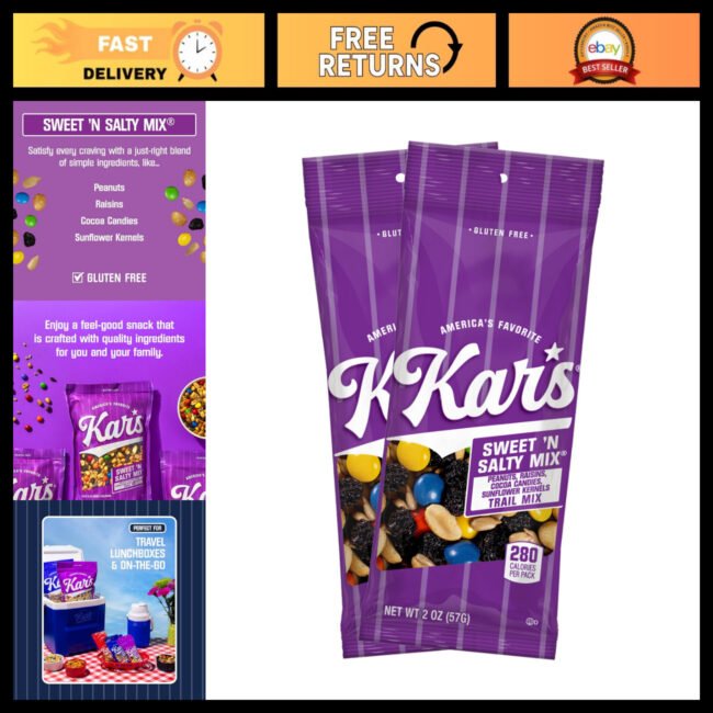 Sweet & Salty Trail Mix, Gluten-Free Snack, Healthy Nuts & Dried Fruit Mix