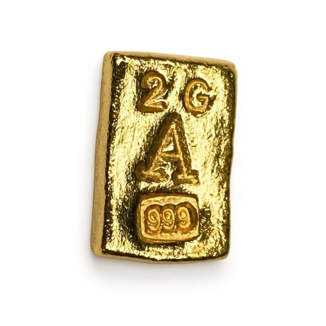 2 Gram Solid 24ct Gold Bar 999.9 Fine Pure Bullion - CHOSE YOUR LETTER