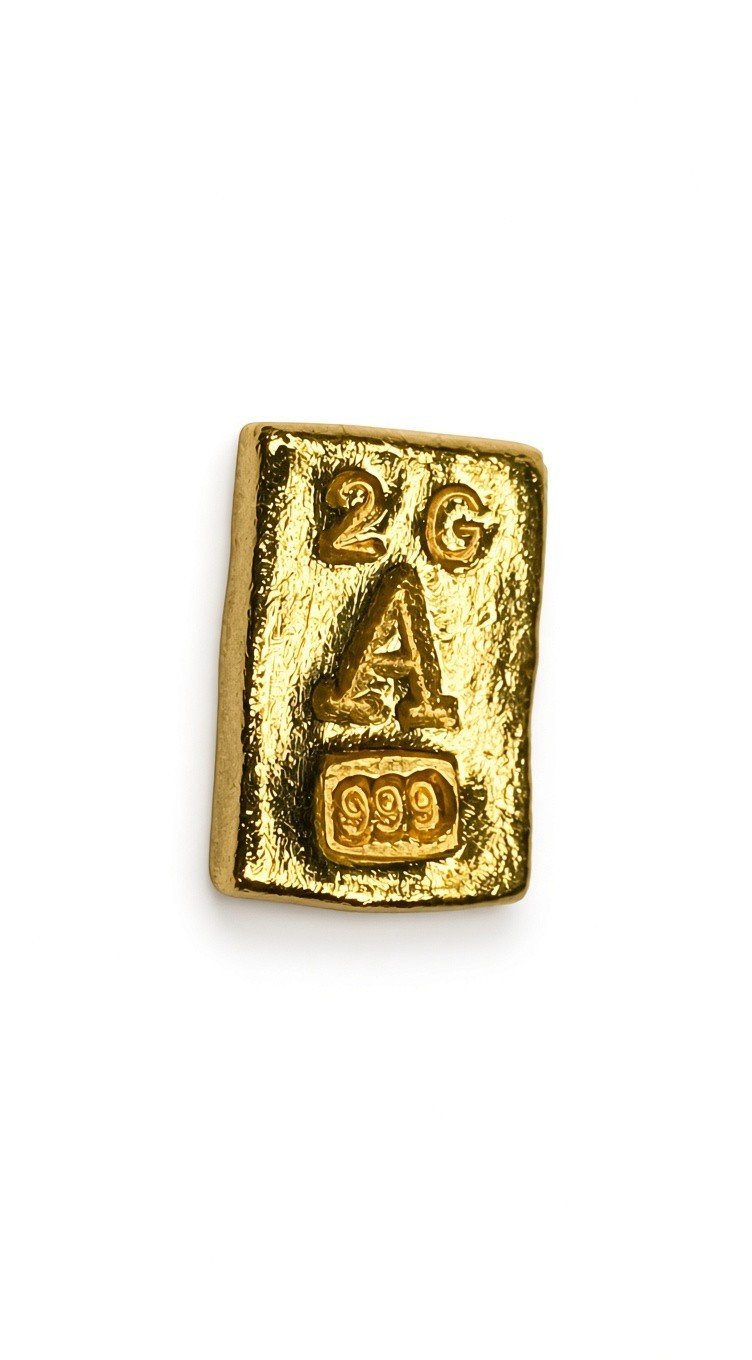 2 Gram Solid 24ct Gold Bar 999.9 Fine Pure Bullion - CHOSE YOUR LETTER