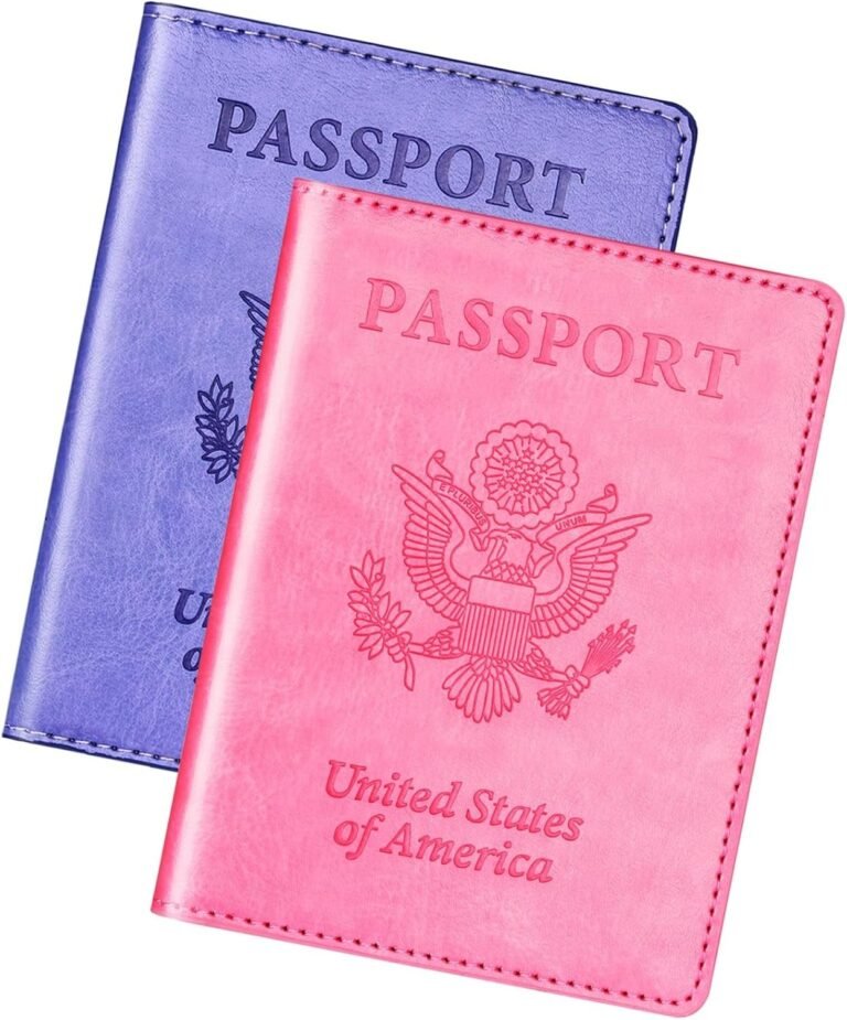 Passport Holder 2 Pcs Men Women Cover Wallet Case Travel Cruise Accessories Gift