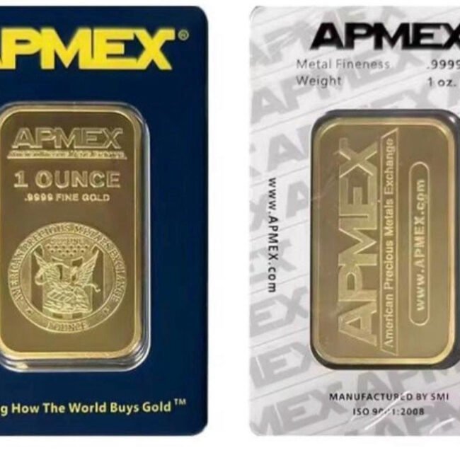 Ampex 1 Ounce 24K Gold Plated Bar Sealed .9999 Fine Gold