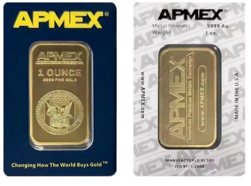 Ampex 1 Ounce 24K Gold Plated Bar Sealed .9999 Fine Gold