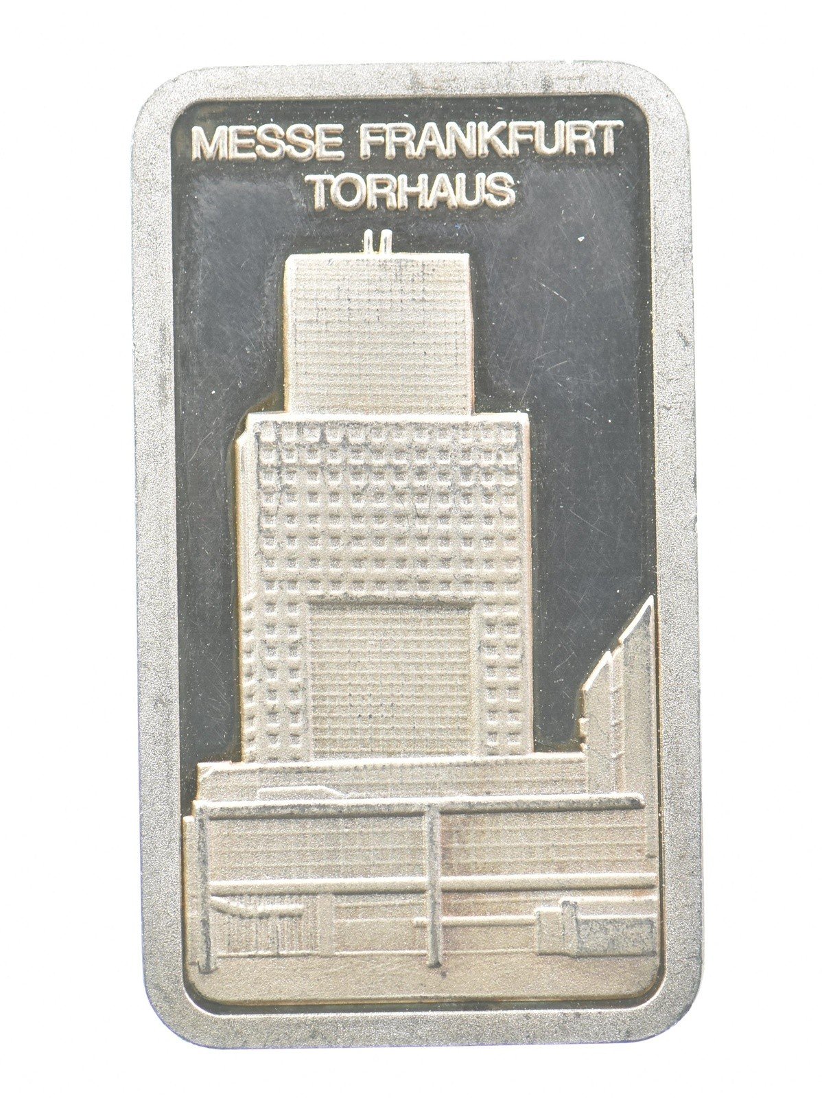 1 Oz Silver Bar Messe Frankfurt Torhaus Degussa *0762