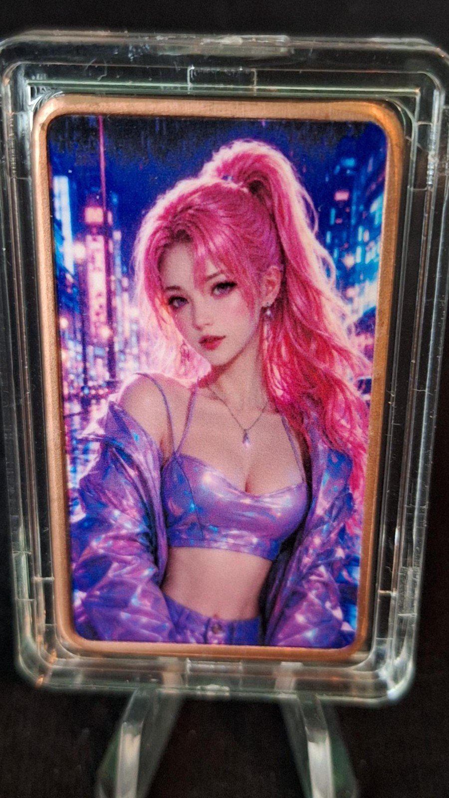 1 oz Copper Colorized Bar "Sexy Woman Nice and reverse Naughty"
