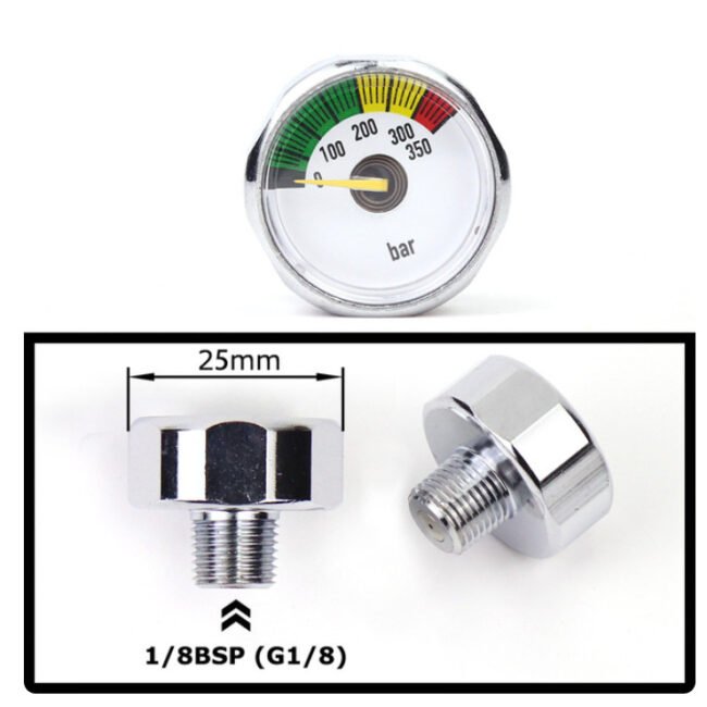 PCP Air Mini Micro Pressure Gauge Manometre Manometer 1/8BSP(G1/8) 1/8NPT M10 M8