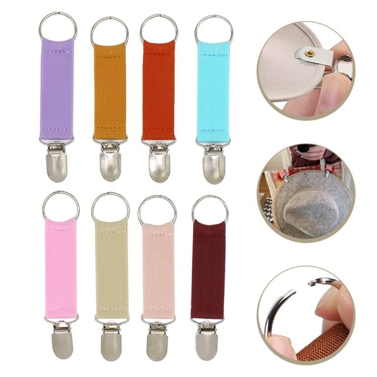 8Pcs Elastic Hat Clips Durable Adjustable Clips for Kids Travel Accessories