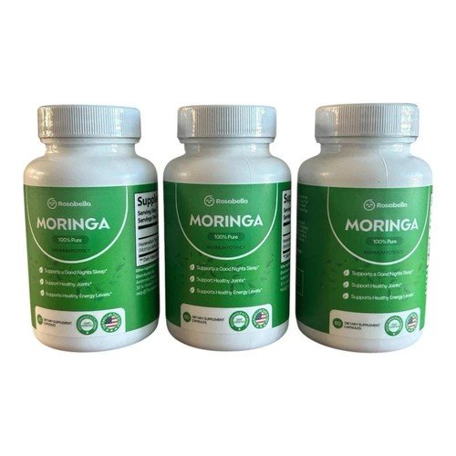 3PACKS RosabeIIa Moringa Capsules-100% Pure Moringa Powder, Skin&Gut Health