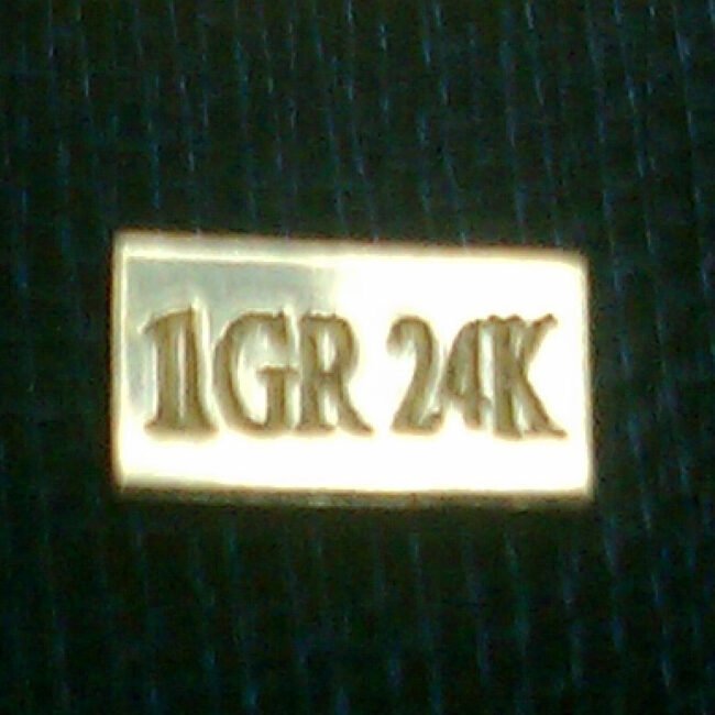 ACB 24k Gold BULLION PURE 1Grain BAR 99.99 FINE WITH CERTIFICATE Wow! $ G