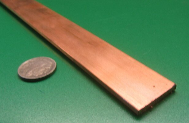 110 Copper Bar H02, 1/8" Thick x 1.00" Wide x 72 Inch Length