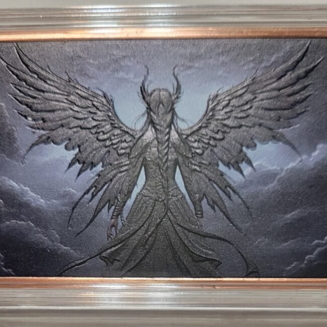 Dark Angel 5 oz Colorized Copper Bar .999 Fine Bullion 5000 Mintage in Capsule