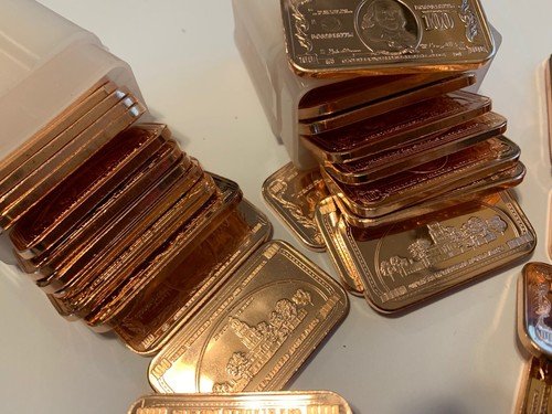 Benjamin Franklin 20 ounces of pure copper BARS (1.3 lbs), 20 Bars by REEDERSONG