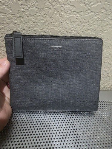 Tumi For Delta Zip Amenity Toiletry Travel Accessory Makeup Gray Bag