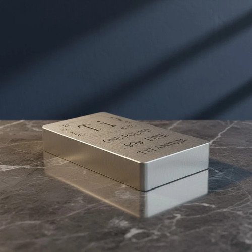 Titanium Ingot 1 Pound 99.9% Pure Ti Element Block Periodic Table Metal Bar Gift