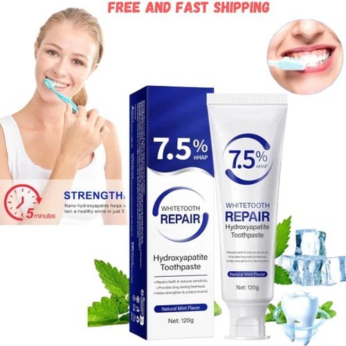 7.5% Hydroxyapatite Toothpaste 1 Pack Toothpaste for Advanced Enamel Protection