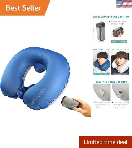 Travel-Friendly Neck Pillow – Compact Inflatable Design for Adults & Kids