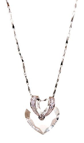 Crystals From Swarovski Heart Pendant Necklace 925 Sterling Silver 1190p