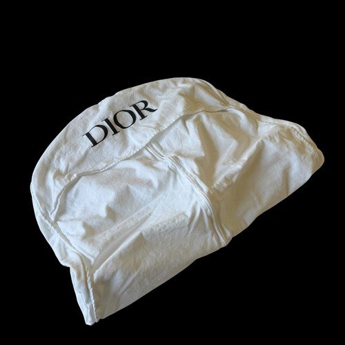 Dior White Cotton Canvas Garment Bag Logo Travel Suit Cover Accessory