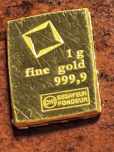 1 Gram .9999 Fine Gold Bar     inv06    e109