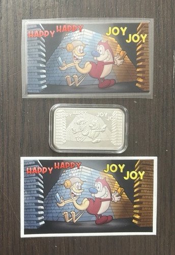 HFS Mint Horn*y For Silver 1 Oz .999 Silver Bar Happy Happy Joy Joy Rare 50 Mint