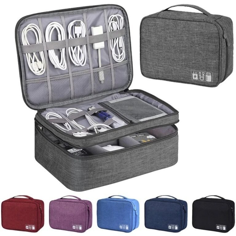 Portable Electronics Travel Organizer Digital Storage bag USB Cable Case Gadget