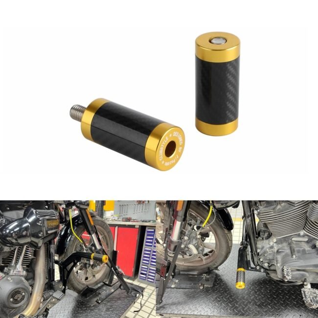 M12×1.75mm Thread Carbon Fiber Sliders Ends For Harley Pazoma 1 1/4" Crash Bars