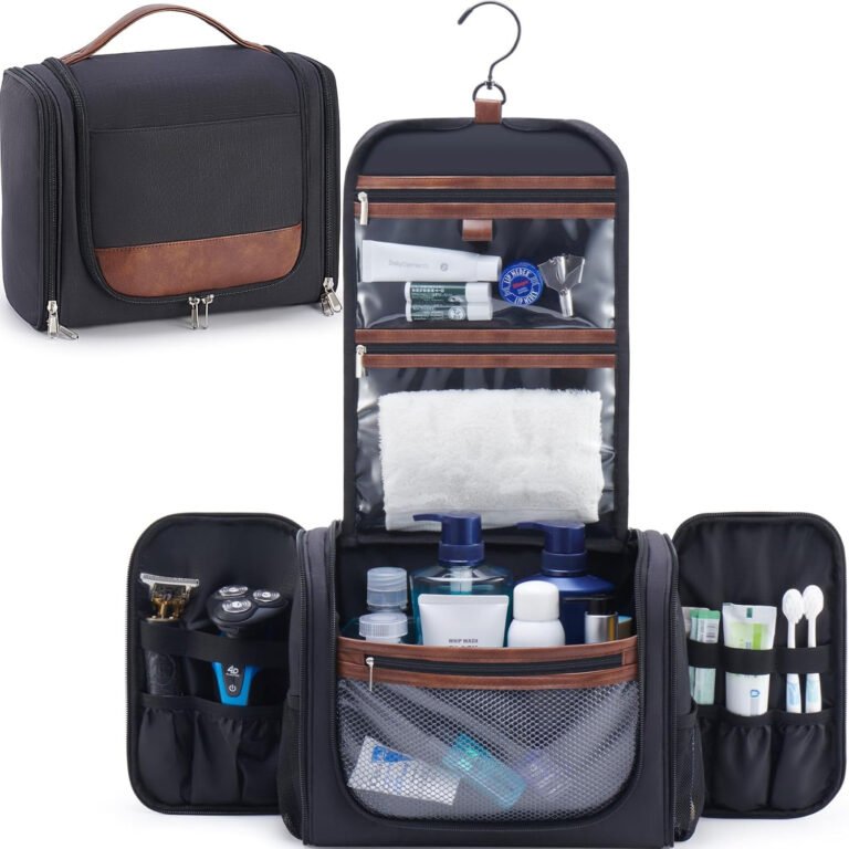 Large Hanging Toiletry Bag for Men, Travel Bathroom Bag with Hook, Hygiene Bag O