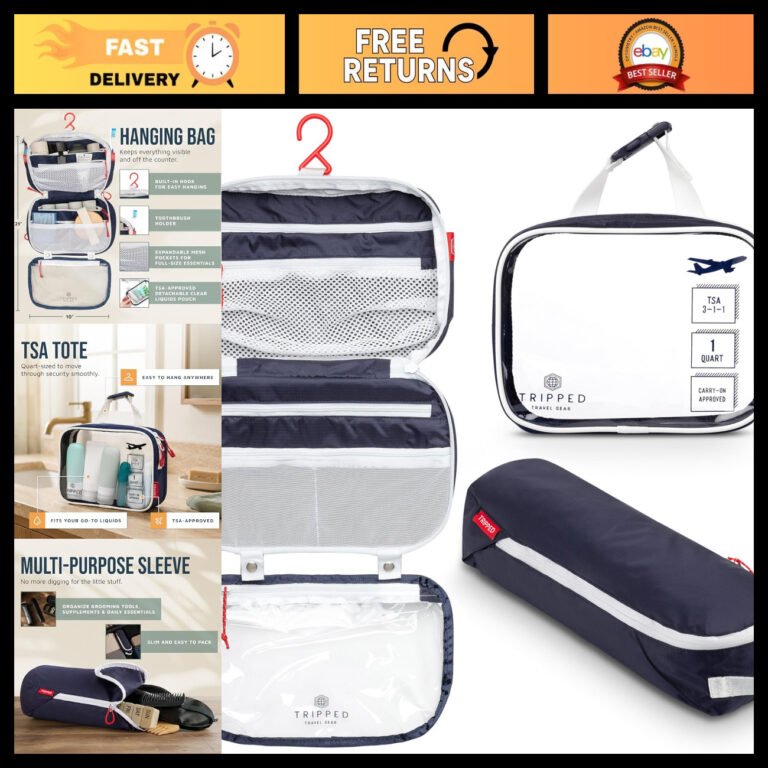 3-Piece Travel Toiletry Bag Set | Compact Organizer for Travel & Home Use