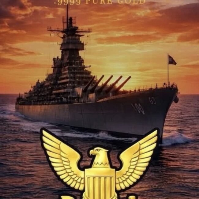 2026 U.S. Navy 1/1000th oz .9999 Gold in Card