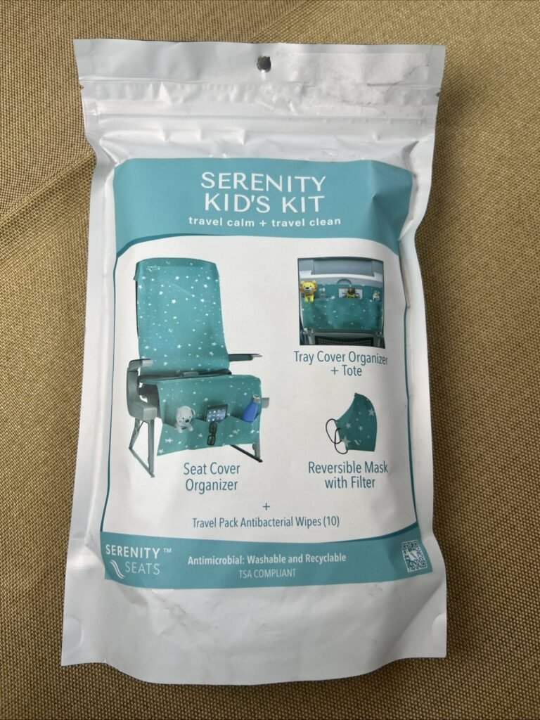Serenity Kids Kit Travel Cover for a Clean Seat & Tray Organizer Tote