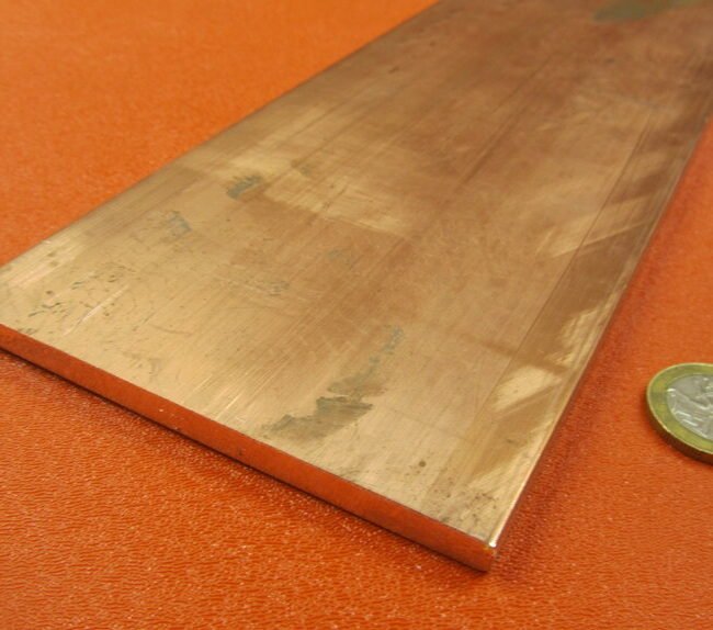 110 Copper Bar H02, 1/4" Thick x 4.0" Wide x 6 Ft Length